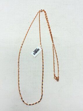 Shop LC 14K Rose Gold Over Sterling Silver Coffee Chain 30 in Long 5086